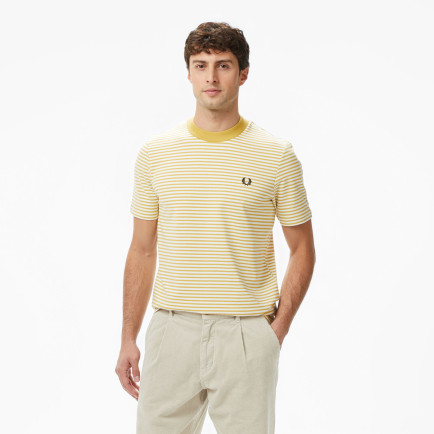 Fred Perry Fine Stripe Erkek Sarı T-Shirt Fred Perry Fine Stripe Erkek Sarı T-Shirt