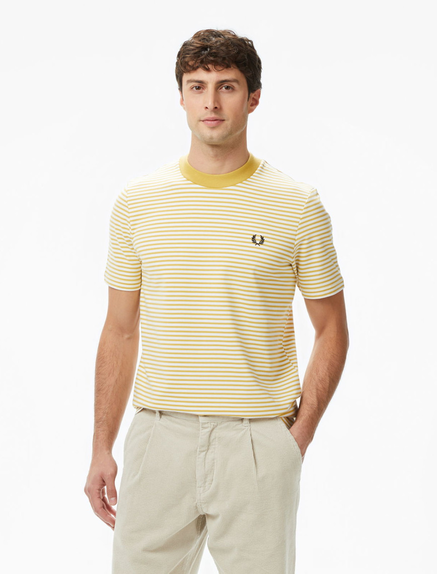 Fred Perry Fine Stripe Erkek Lacivert T-Shirt Fred Perry Fine Stripe Erkek Lacivert T-Shirt
