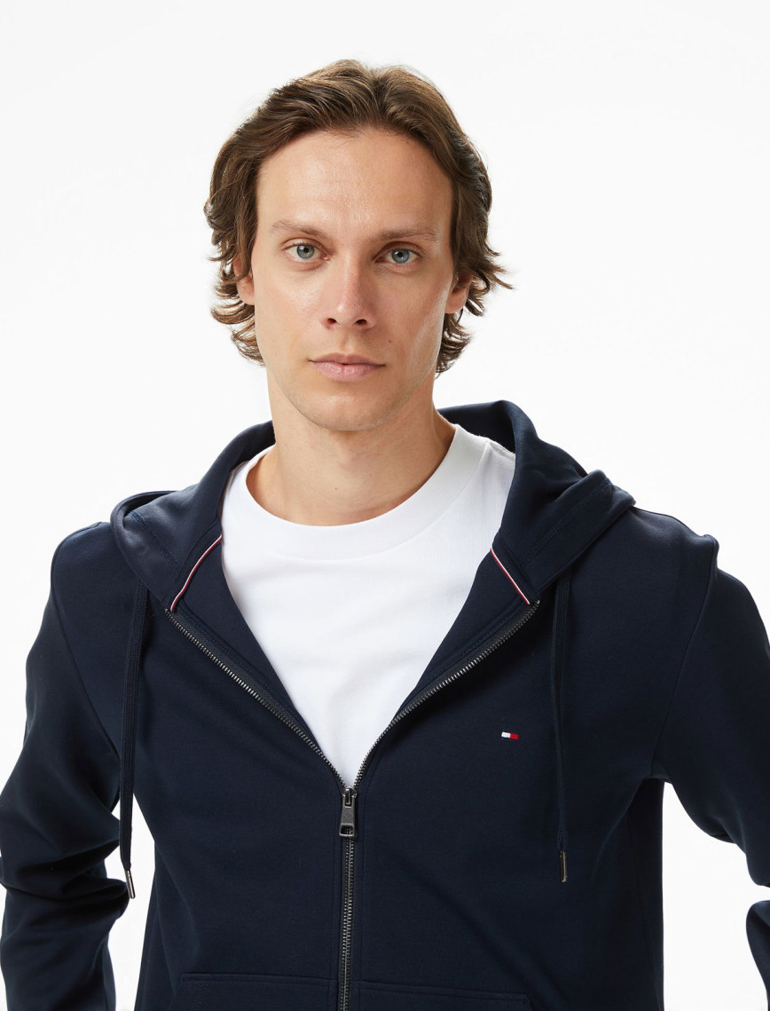 Tommy Hilfiger Essential İntechno Through Erkek Mavi Sweatshirt Tommy Hilfiger Essential İntechno Through Erkek Mavi Sweatshirt