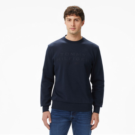 Tommy Hilfiger Nylon Applique İntechno Erkek Mavi Sweatshirt Tommy Hilfiger Nylon Applique İntechno Erkek Mavi Sweatshirt