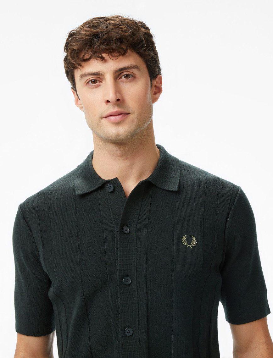 Fred Perry Button Through Erkek Yeşil Polo Fred Perry Button Through Erkek Yeşil Polo