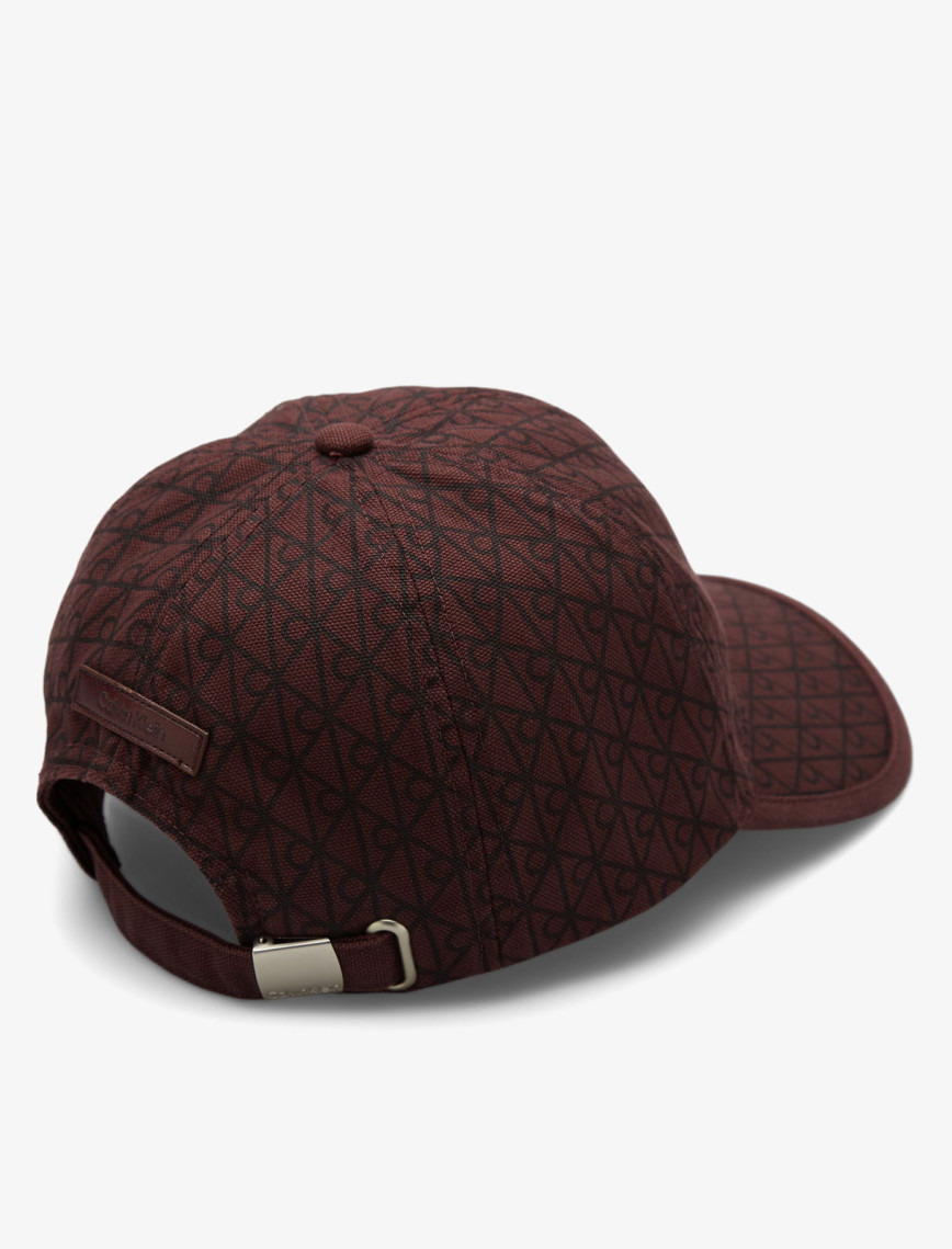 Calvin Klein Emblem Print Leather Patch Kadın Kırmızı Şapka