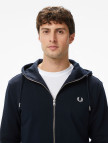 Fred Perry Hooded Zip-Through Erkek Lacivert Sweatshirt Fred Perry Hooded Zip-Through Erkek Lacivert Sweatshirt