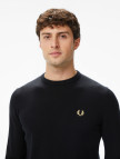 Fred Perry Classic Crew Neck Erkek Siyah Kazak Fred Perry Classic Crew Neck Erkek Siyah Kazak