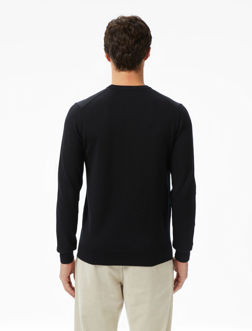 Fred Perry Classic Crew Neck Erkek Siyah Kazak Fred Perry Classic Crew Neck Erkek Siyah Kazak