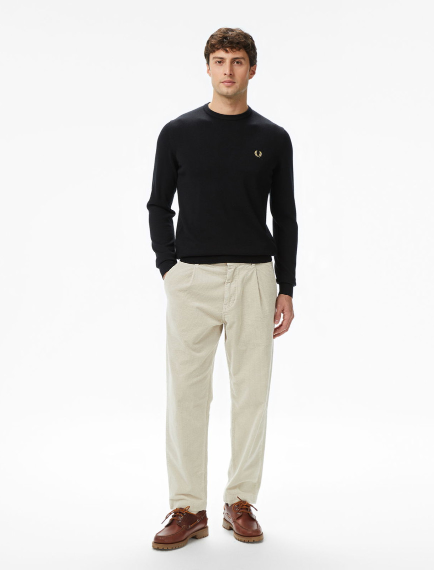 Fred Perry Classic Crew Neck Erkek Siyah Kazak Fred Perry Classic Crew Neck Erkek Siyah Kazak