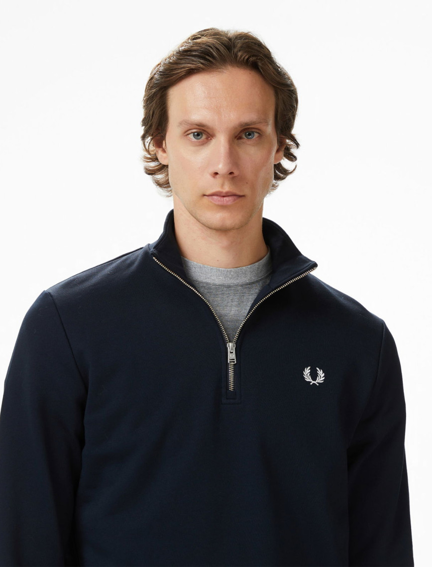 Fred Perry Half Zip Erkek Lacivert Sweatshirt Fred Perry Half Zip Erkek Lacivert Sweatshirt