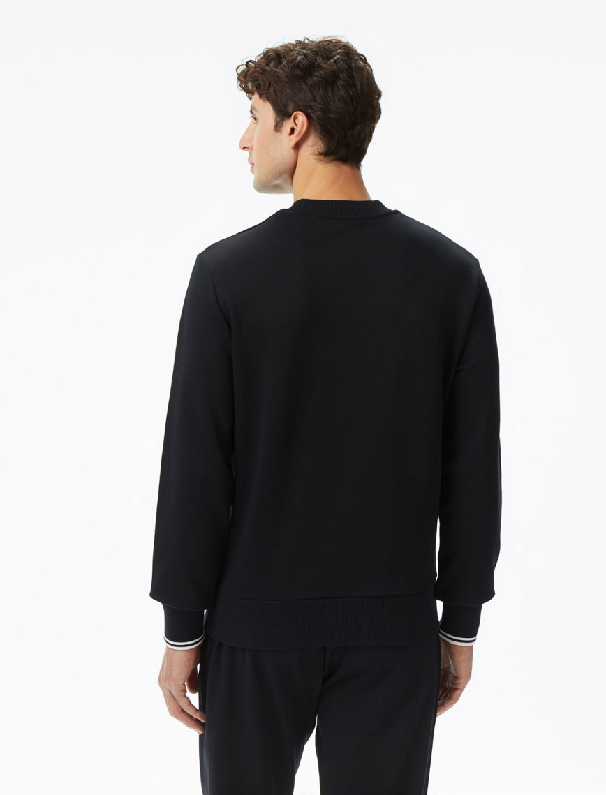 Fred Perry Crew Neck Erkek Siyah Sweatshirt Fred Perry Crew Neck Erkek Siyah Sweatshirt