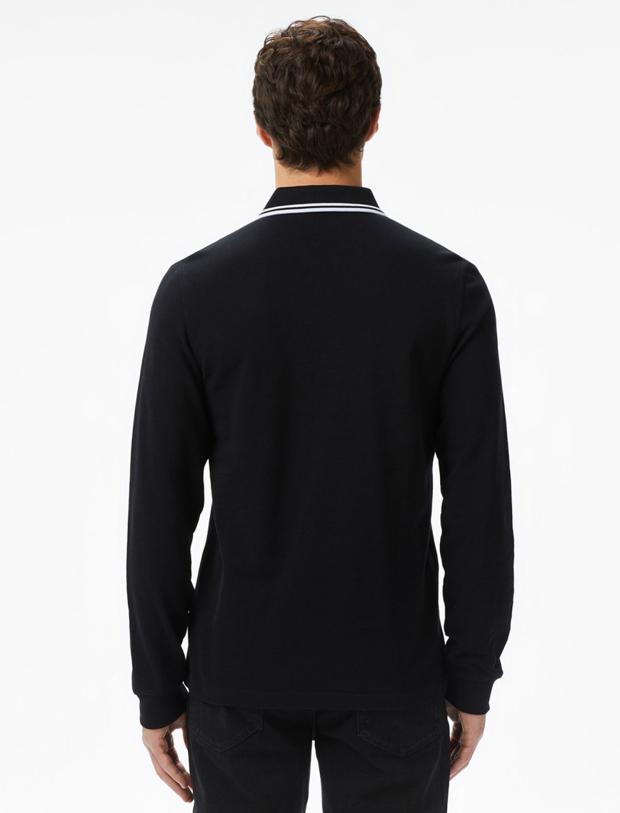 Fred Perry Twin Tipped Erkek Siyah Uzun Kollu Polo Fred Perry Twin Tipped Erkek Siyah Uzun Kollu Polo