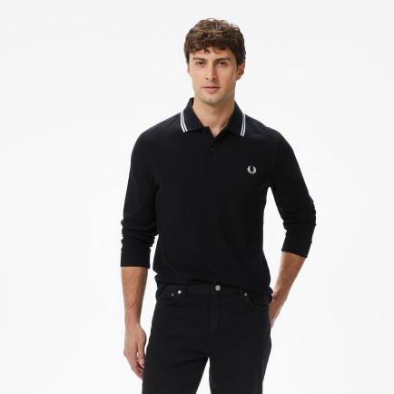 Fred Perry Twin Tipped Erkek Siyah Uzun Kollu Polo Fred Perry Twin Tipped Erkek Siyah Uzun Kollu Polo