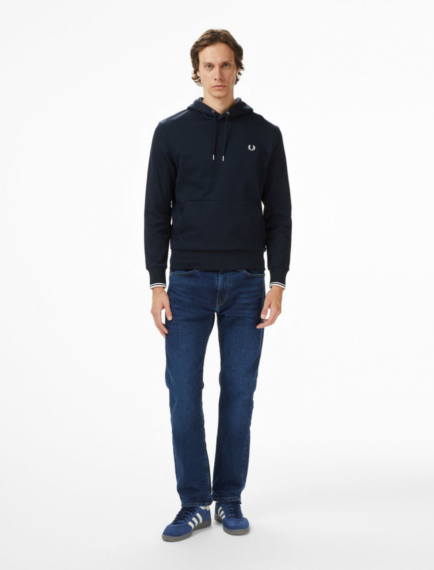Fred Perry Tipped Hooded Erkek Lacivert Sweatshirt Fred Perry Tipped Hooded Erkek Lacivert Sweatshirt