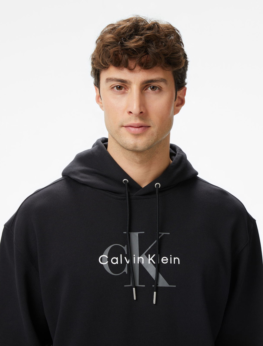 Calvin Klein Monologo Terry Erkek Siyah Sweatshirt Calvin Klein Monologo Terry Erkek Siyah Sweatshirt