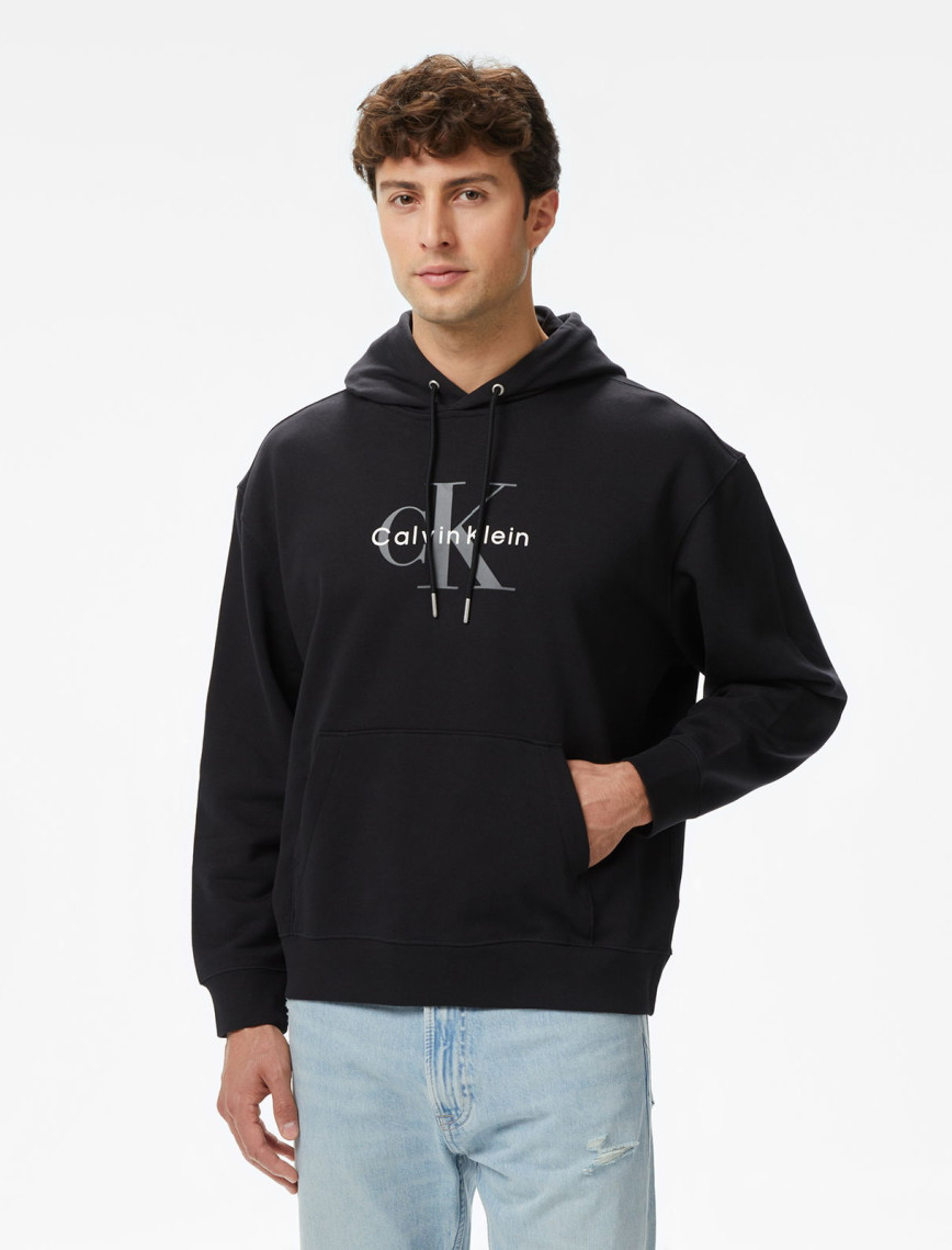 Calvin Klein Monologo Terry Erkek Siyah Sweatshirt Calvin Klein Monologo Terry Erkek Siyah Sweatshirt