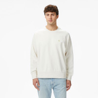 Calvin Klein Premium Terry Monogram Erkek Beyaz Sweatshirt Calvin Klein Premium Terry Monogram Erkek Beyaz Sweatshirt