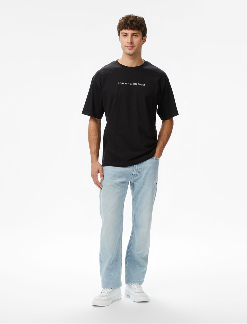 Tommy Hilfiger Logo Erkek Siyah T-Shirt Tommy Hilfiger Logo Erkek Siyah T-Shirt