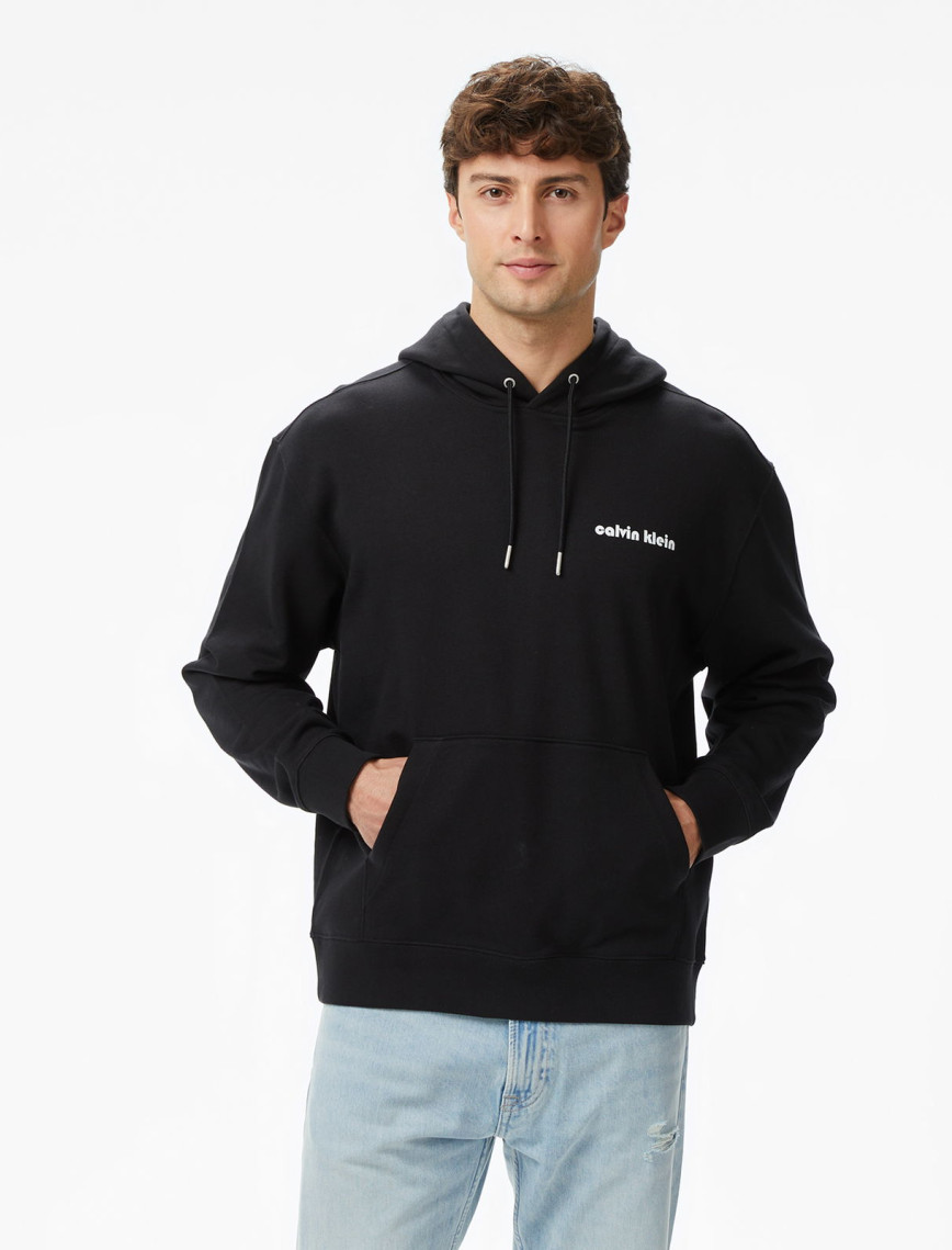 Calvin Klein Terry Bauhaus Erkek Siyah Sweatshirt Calvin Klein Terry Bauhaus Erkek Siyah Sweatshirt