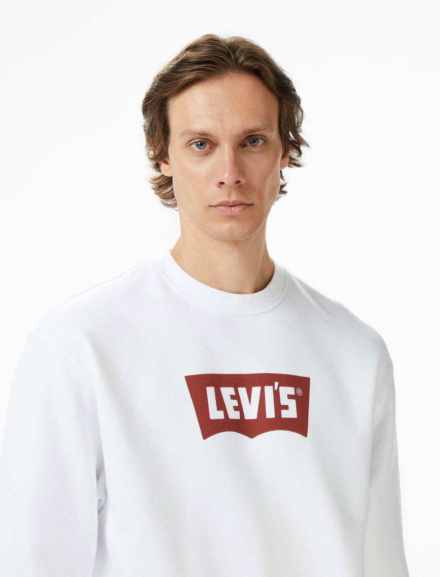 Levi's Premium Graphic Crew Erkek Beyaz Sweatshirt Levi's Premium Graphic Crew Erkek Beyaz Sweatshirt