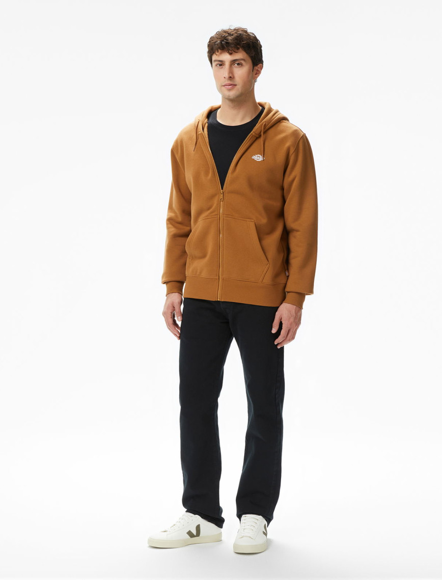 Dickies Summerdale Zip Through Erkek Kahverengi Sweatshirt
