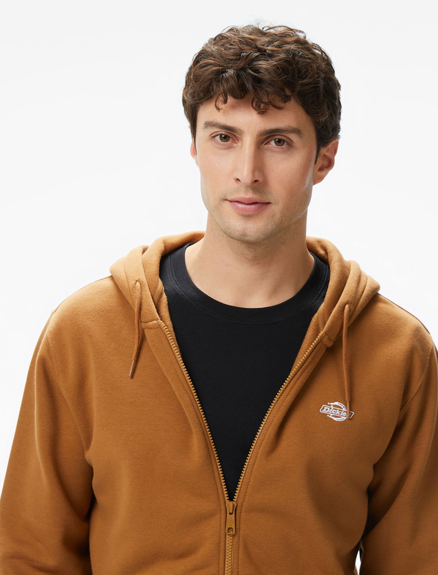 Dickies Summerdale Zip Through Erkek Kahverengi Sweatshirt