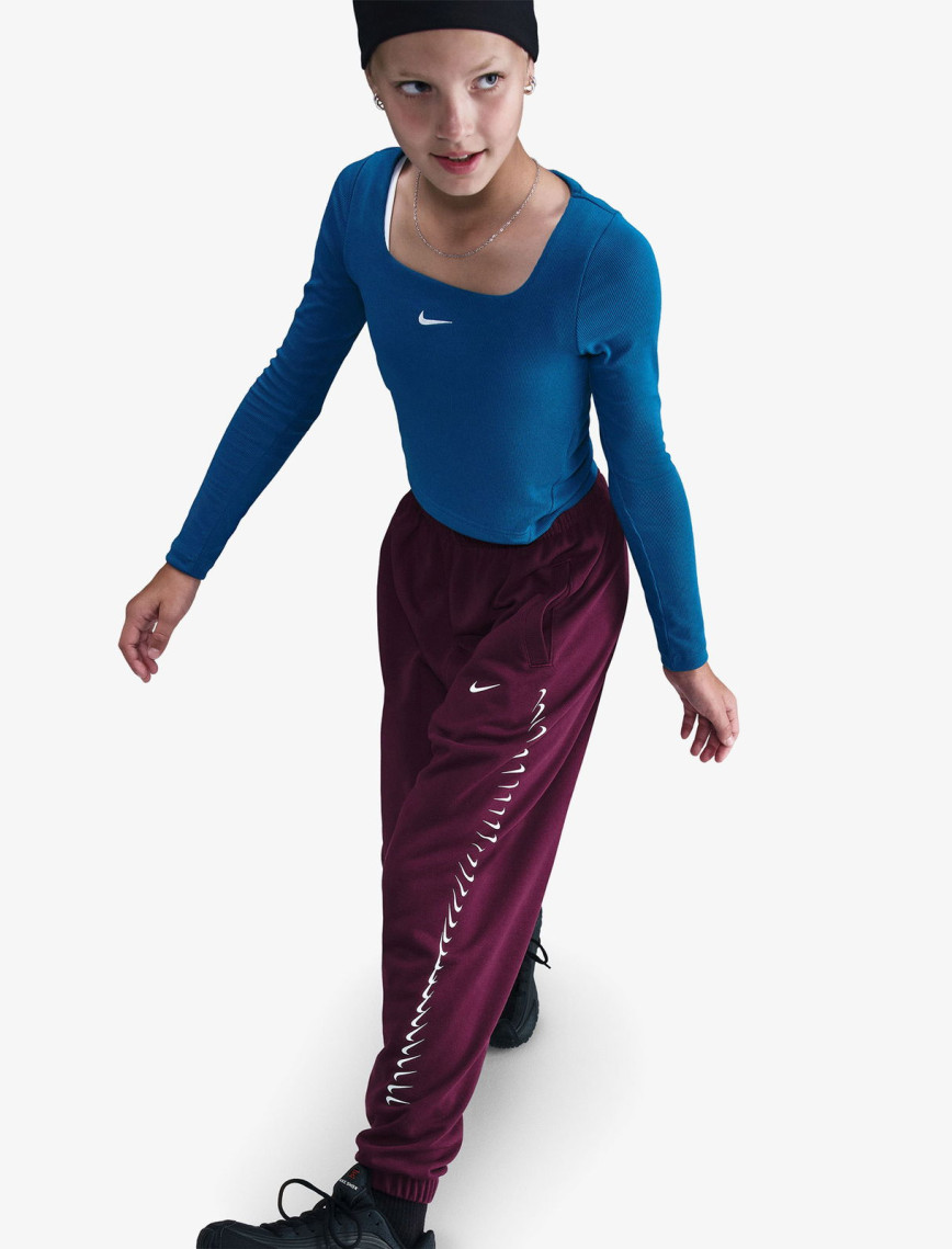 Nike Sportswear Dri-Fit Fleece Dance Çocuk Bordo Eşofman Altı Nike Sportswear Dri-Fit Fleece Dance Çocuk Bordo Eşofman Altı