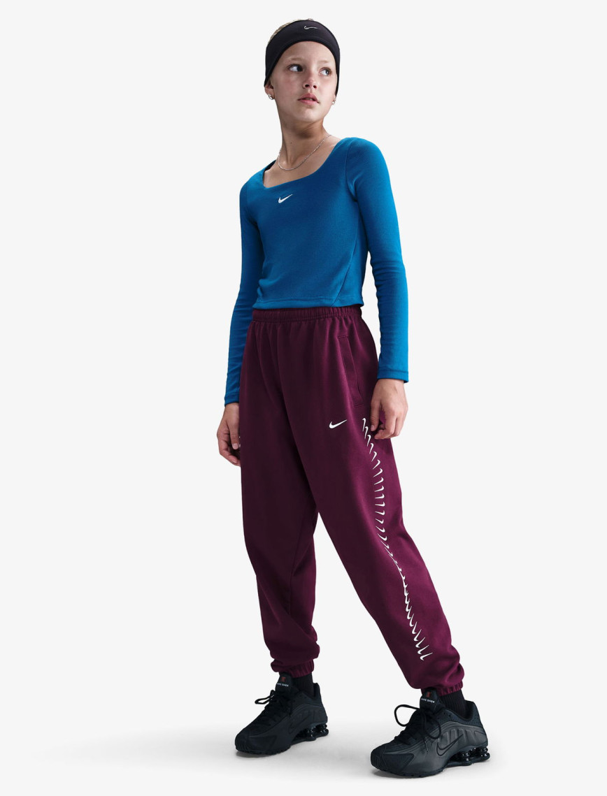 Nike Sportswear Dri-Fit Fleece Dance Çocuk Bordo Eşofman Altı Nike Sportswear Dri-Fit Fleece Dance Çocuk Bordo Eşofman Altı