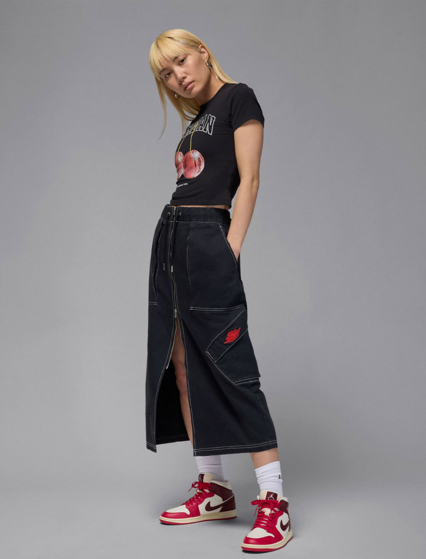 Jordan Air 1 Mid Kadın Krem Rengi Spor Ayakkabı