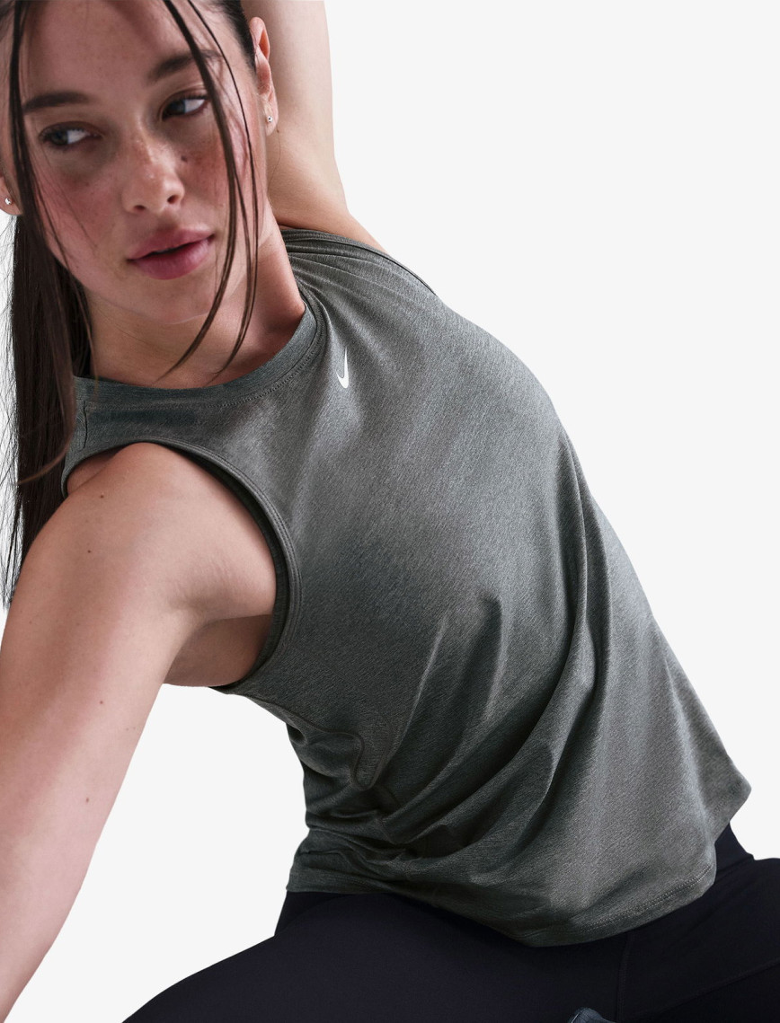 Nike One Classic Dri-Fit Kadın Gri Kolsuz T-Shirt Nike One Classic Dri-Fit Kadın Gri Kolsuz T-Shirt