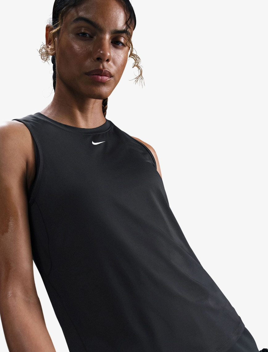 Nike One Classic Dri-Fit Kadın Siyah Kolsuz T-Shirt Nike One Classic Dri-Fit Kadın Siyah Kolsuz T-Shirt