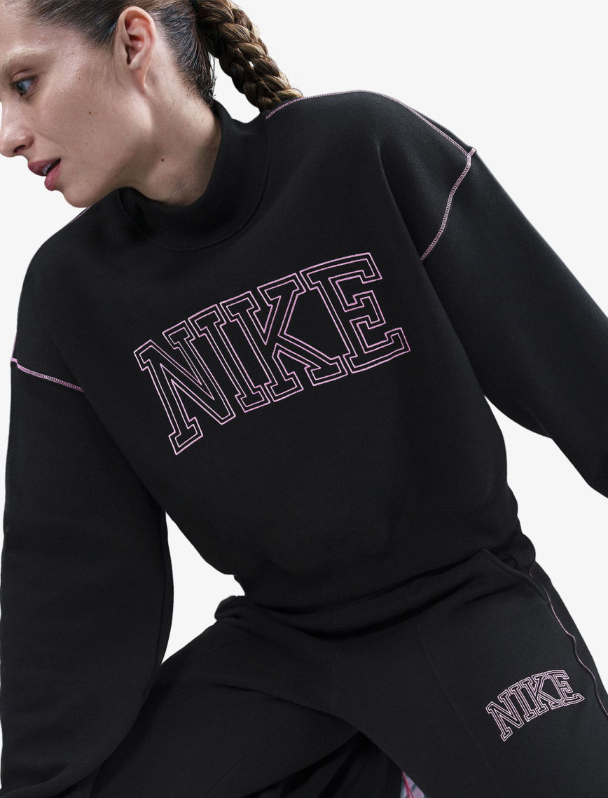 Nike Sportswear Phoenix Fleece Logo Kadın Siyah Uzun Kollu T-Shirt Nike Sportswear Phoenix Fleece Logo Kadın Siyah Uzun Kollu T-Shirt