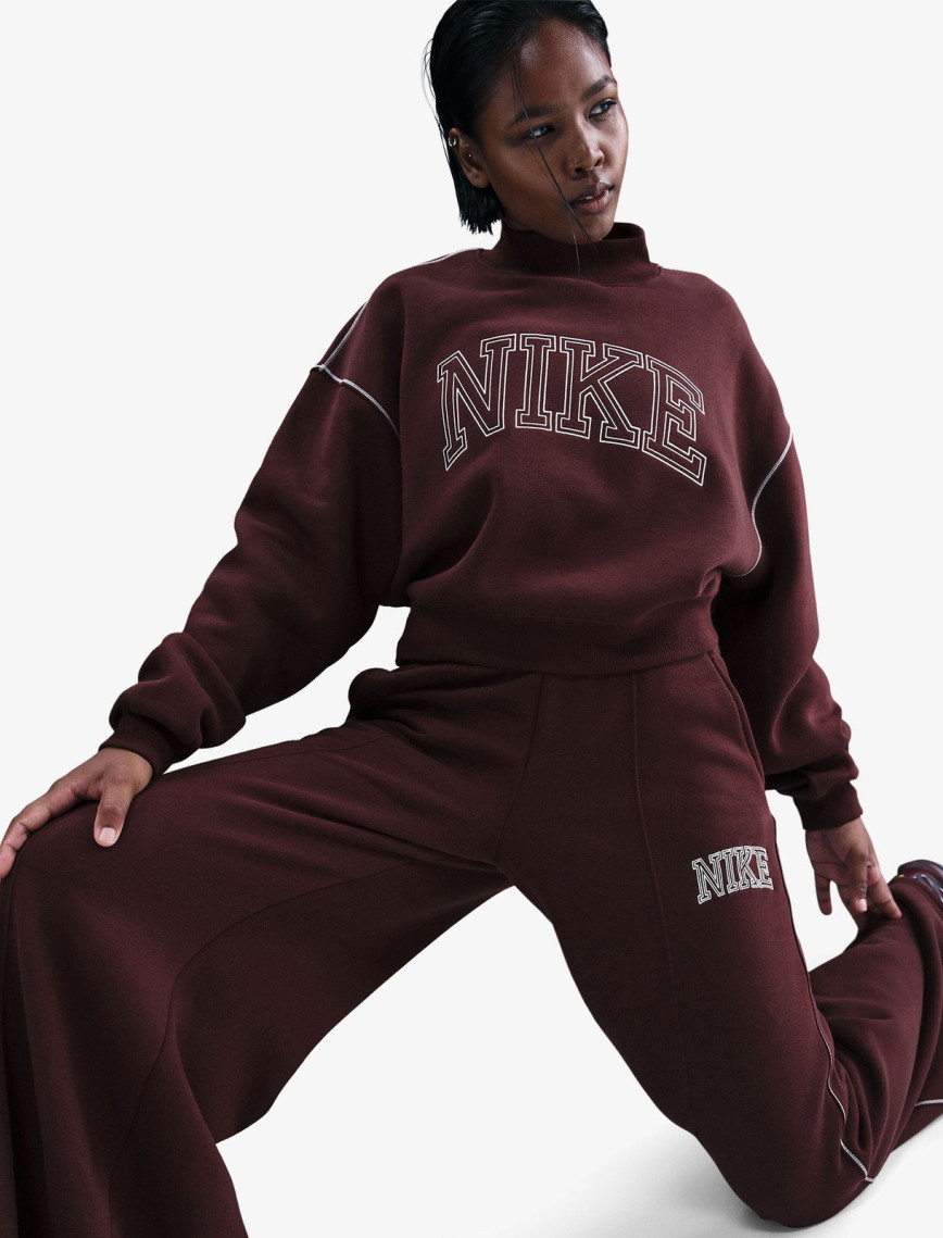 Nike Sportswear Phoenix Fleece Logo Kadın Bordo Eşofman Altı Nike Sportswear Phoenix Fleece Logo Kadın Bordo Eşofman Altı