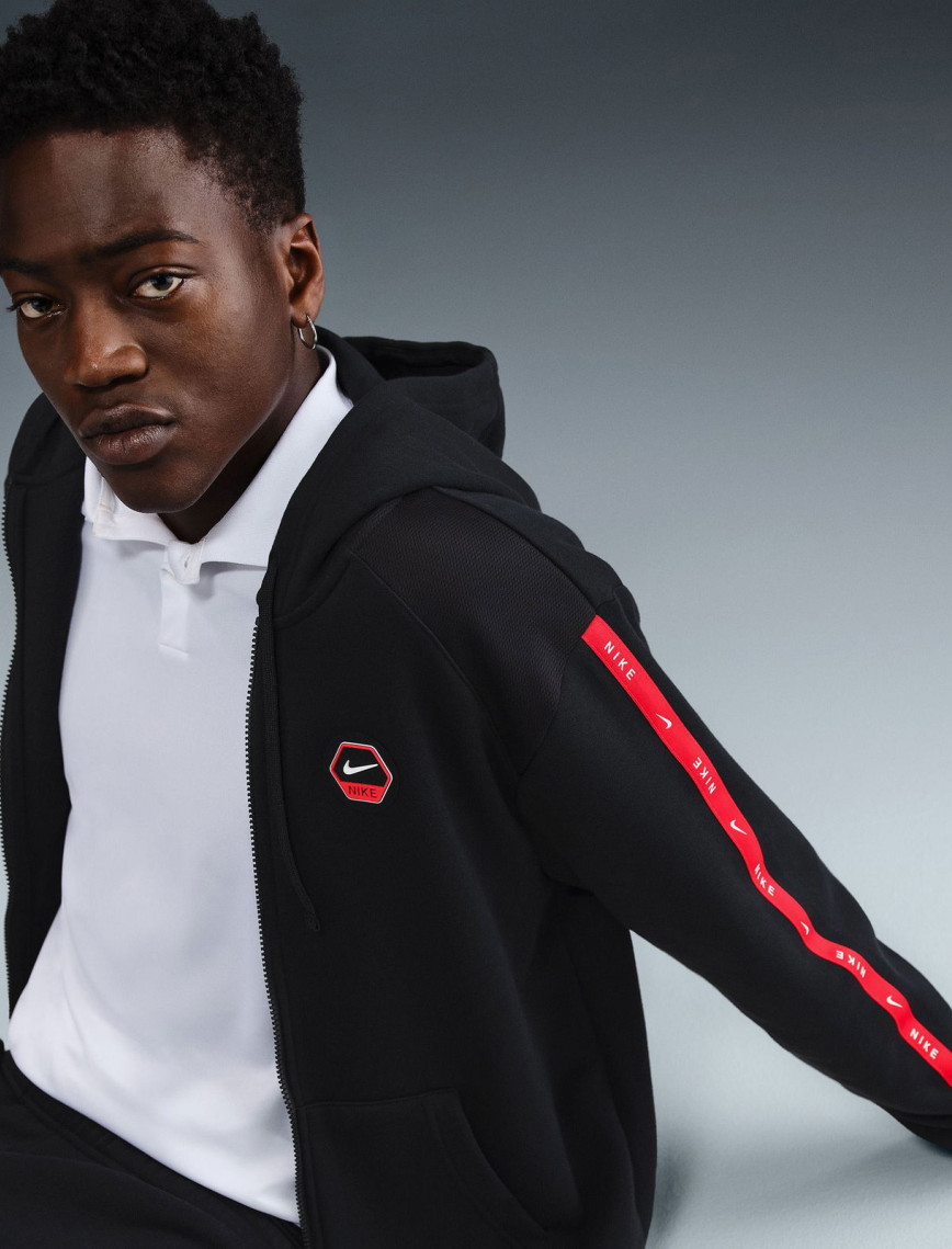 Nike Sportswear City Side Fleece Erkek Siyah Kapüşonlu Eşofman Üstü Nike Sportswear City Side Fleece Erkek Siyah Kapüşonlu Eşofman Üstü