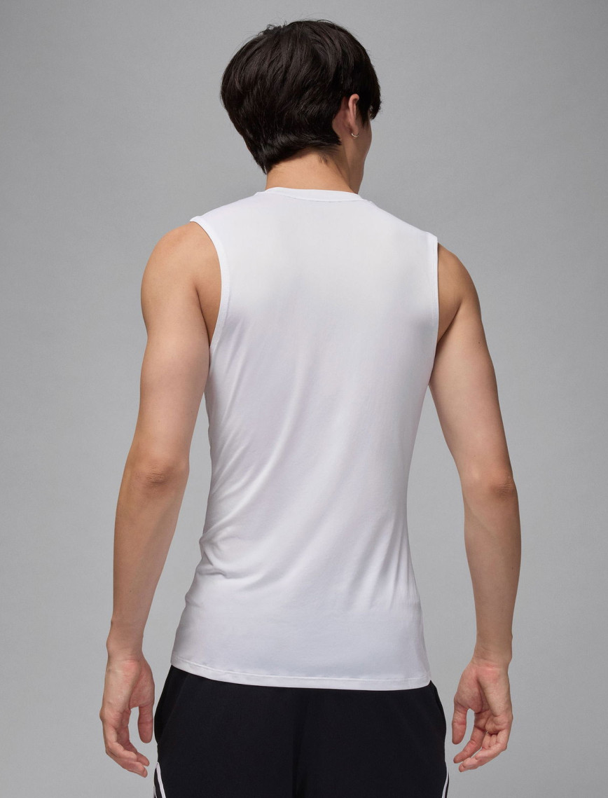 Jordan Dri-Fit Sport Erkek Beyaz Kolsuz T-Shirt