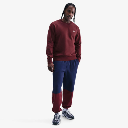 Nike Club Fleece Crew Erkek Bordo Sweatshirt Nike Club Fleece Crew Erkek Bordo Sweatshirt