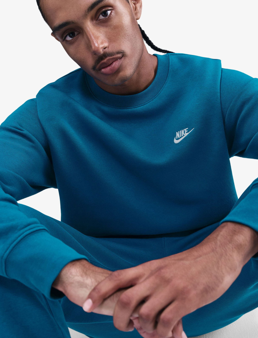 Nike Club Fleece Crew Erkek Yeşil Sweatshirt Nike Club Fleece Crew Erkek Yeşil Sweatshirt