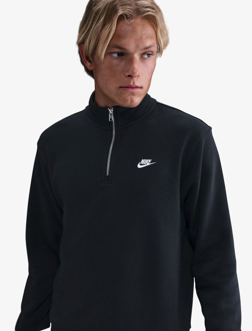 Nike Sportswear Club Fleece Top Erkek Siyah Sweatshirt Nike Sportswear Club Fleece Top Erkek Siyah Sweatshirt
