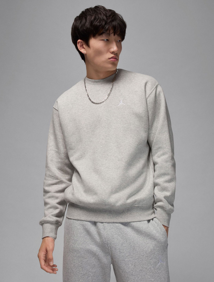 Jordan Brooklyn Fleece Crew Erkek Gri Sweatshirt Jordan Brooklyn Fleece Crew Erkek Gri Sweatshirt