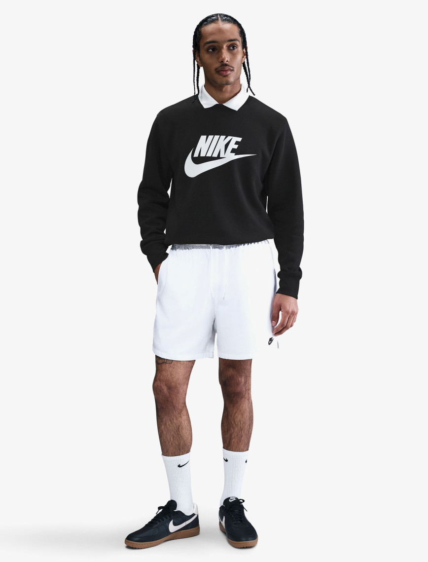 Nike Sportswear Club Graphic Fleece Crew Erkek Siyah Sweatshirt Nike Sportswear Club Graphic Fleece Crew Erkek Siyah Sweatshirt