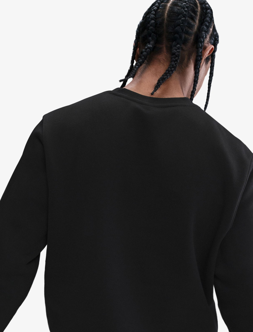 Nike Sportswear Club Graphic Fleece Crew Erkek Siyah Sweatshirt Nike Sportswear Club Graphic Fleece Crew Erkek Siyah Sweatshirt