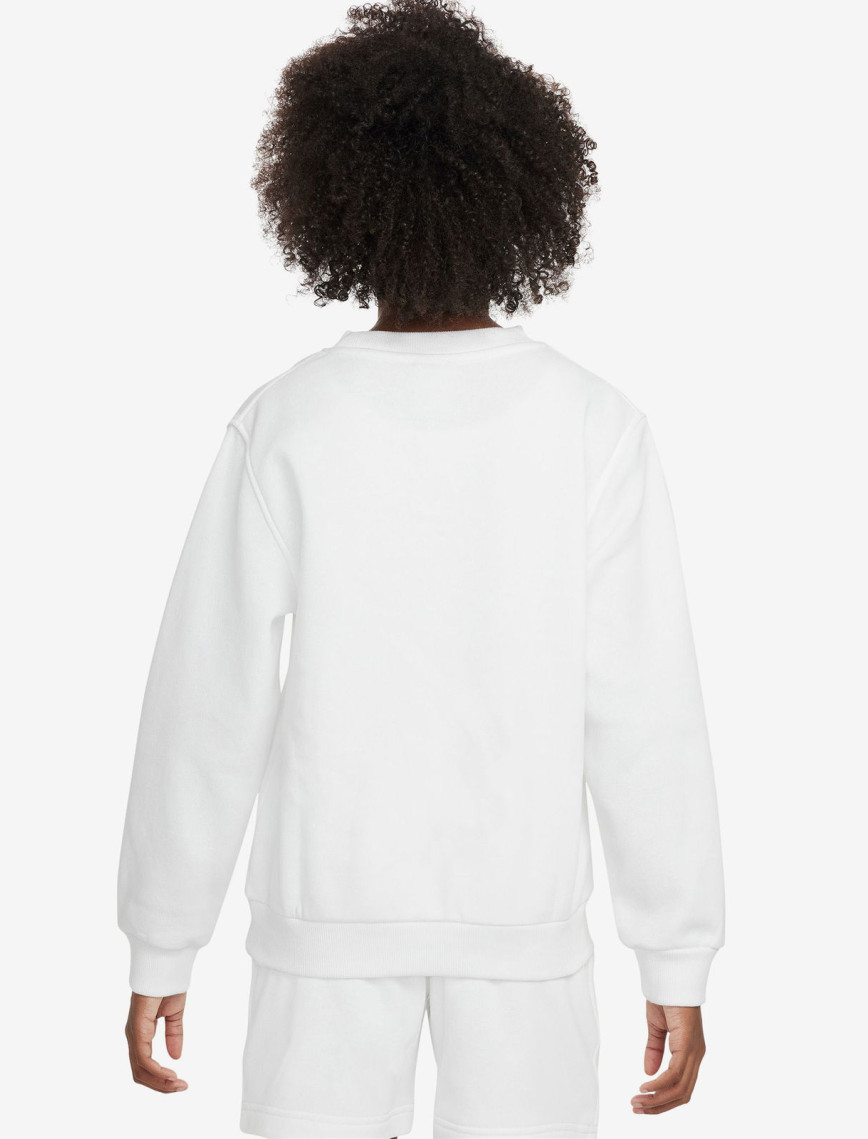 Nike Sportswear Club Fleece Crew Çocuk Beyaz Sweatshirt Nike Sportswear Club Fleece Crew Çocuk Beyaz Sweatshirt