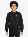 Nike Sportswear Club Fleece Crew Çocuk Siyah Sweatshirt Nike Sportswear Club Fleece Crew Çocuk Siyah Sweatshirt