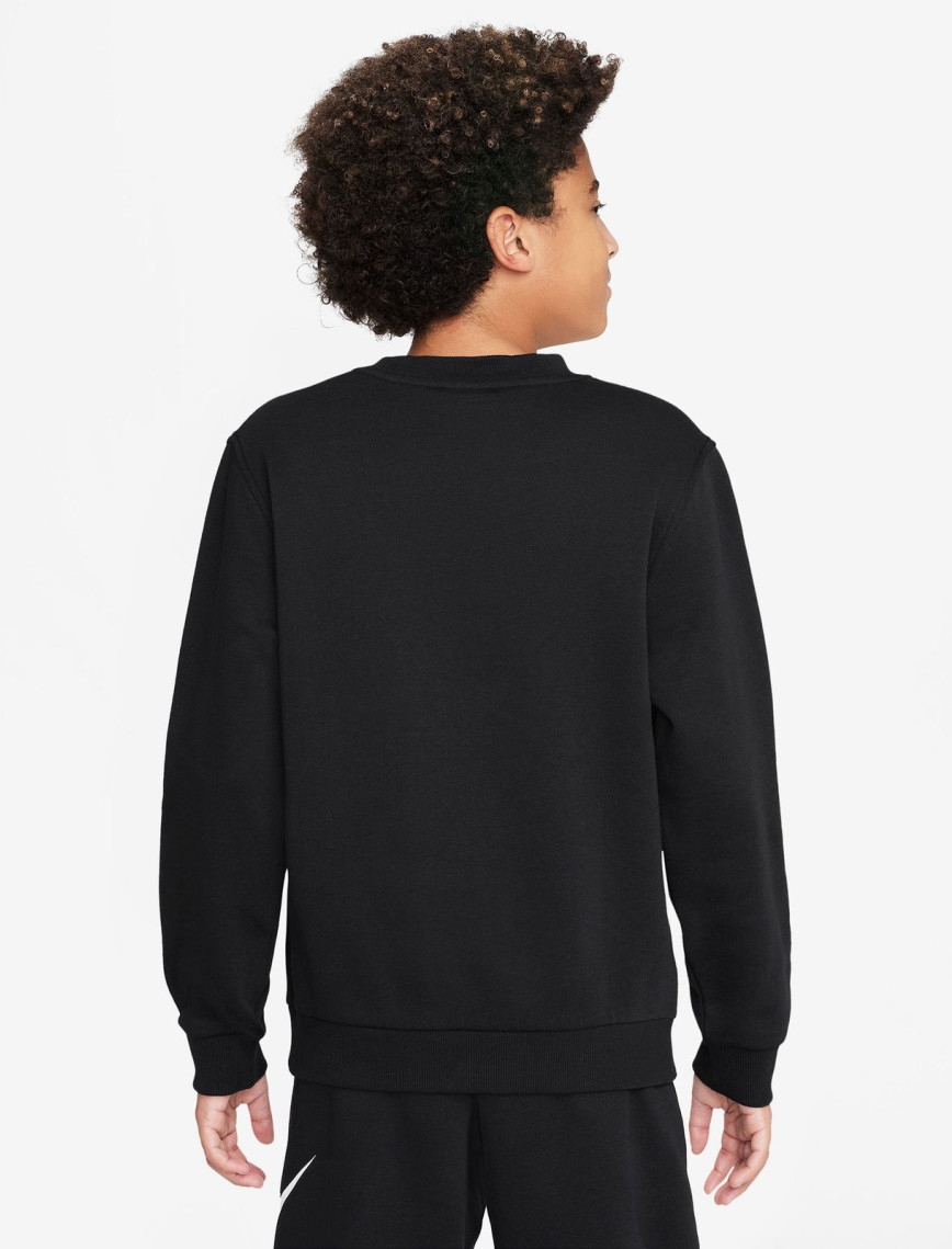 Nike Sportswear Club Fleece Crew Çocuk Siyah Sweatshirt Nike Sportswear Club Fleece Crew Çocuk Siyah Sweatshirt