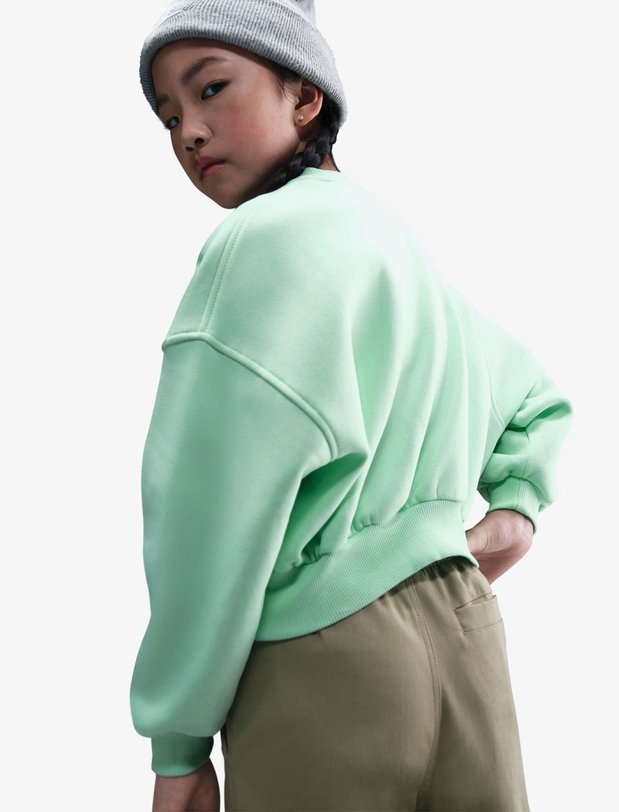 Nike Sportswear Club Fleece Crew Çocuk Yeşil Sweatshirt Nike Sportswear Club Fleece Crew Çocuk Yeşil Sweatshirt