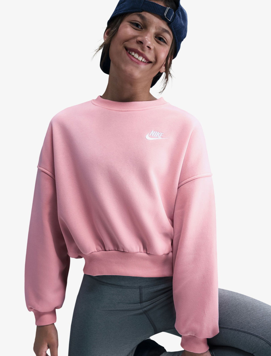 Nike Sportswear Club Fleece Crew Çocuk Pembe Sweatshirt