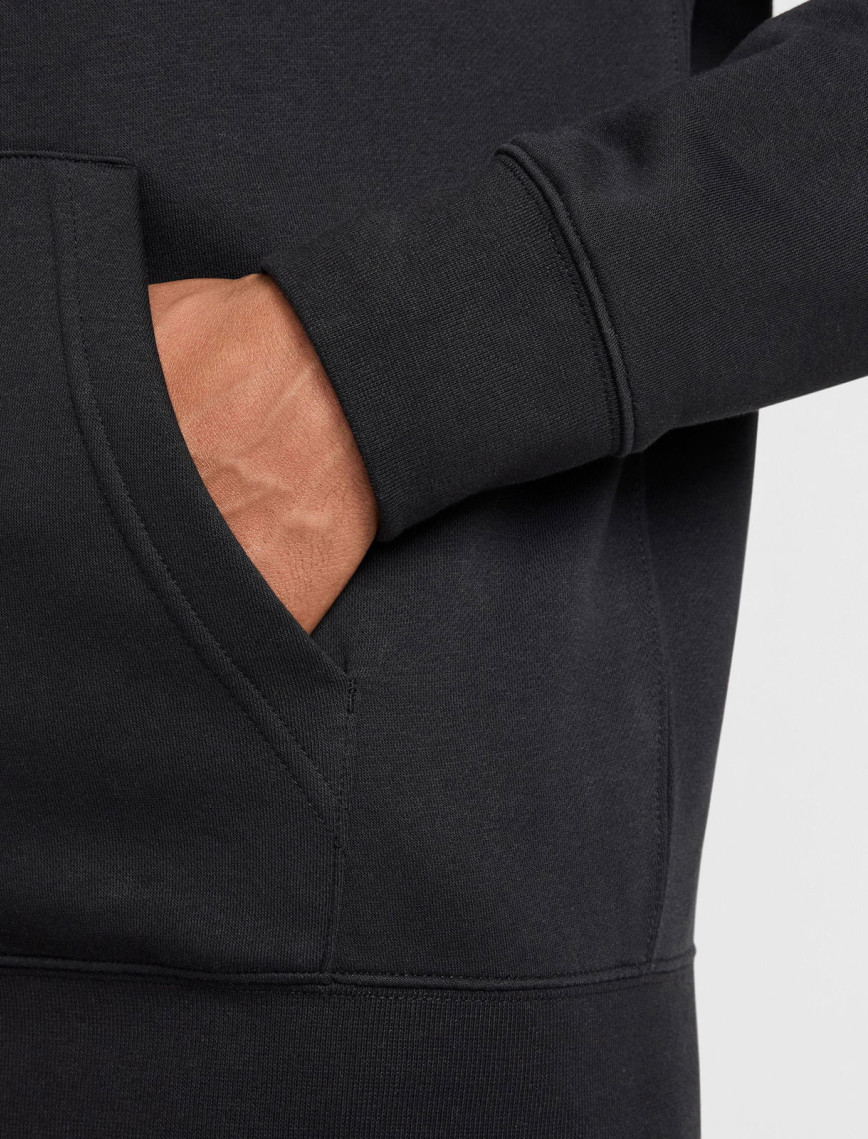Nike Club Erkek Siyah Kapüşonlu Eşofman Üstü