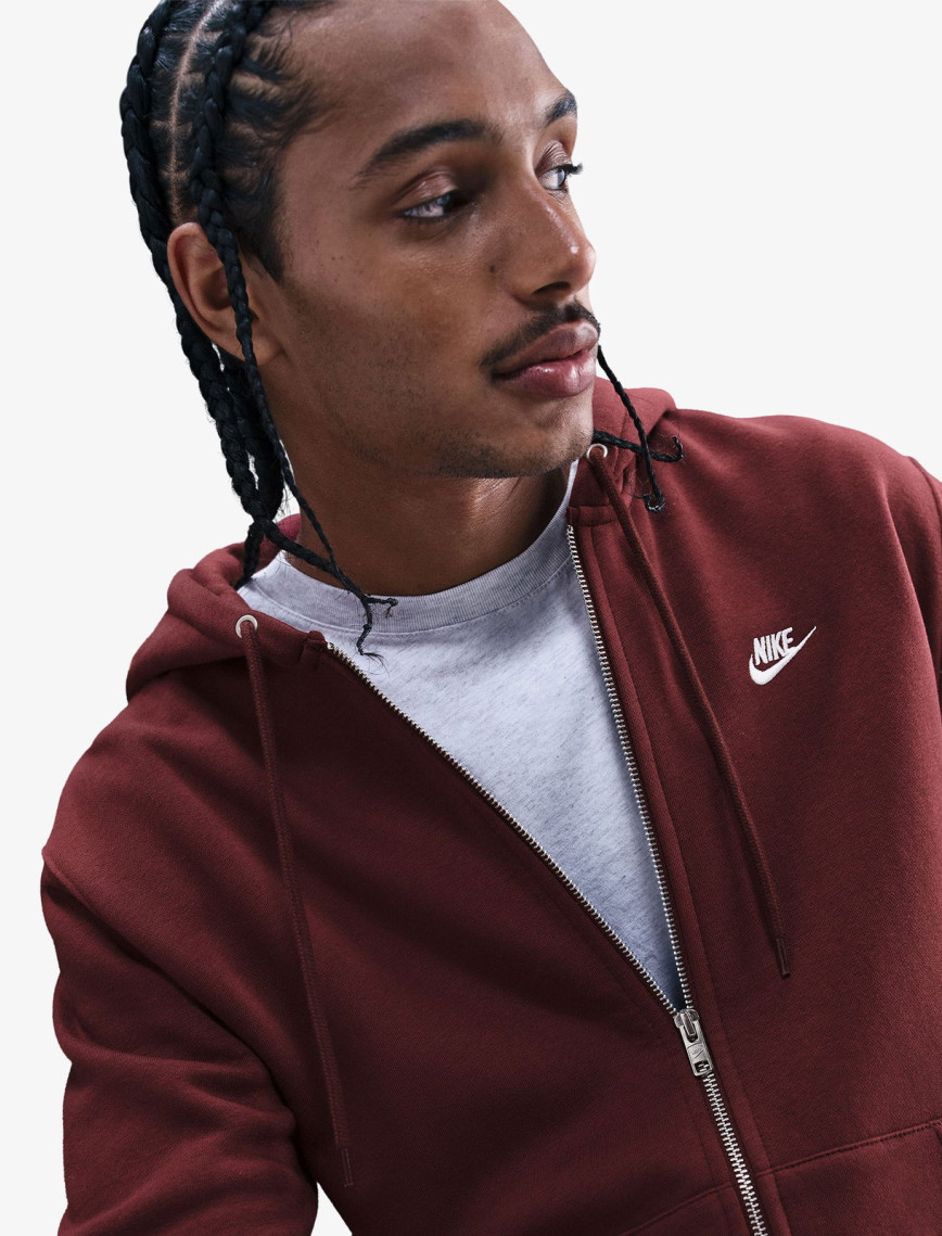 Nike Club Erkek Bordo Kapüşonlu Eşofman Üstü Nike Club Erkek Bordo Kapüşonlu Eşofman Üstü