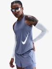 Nike Dri-Fit Tempo Swoosh Run Kadın Mavi Kolsuz T-Shirt Nike Dri-Fit Tempo Swoosh Run Kadın Mavi Kolsuz T-Shirt