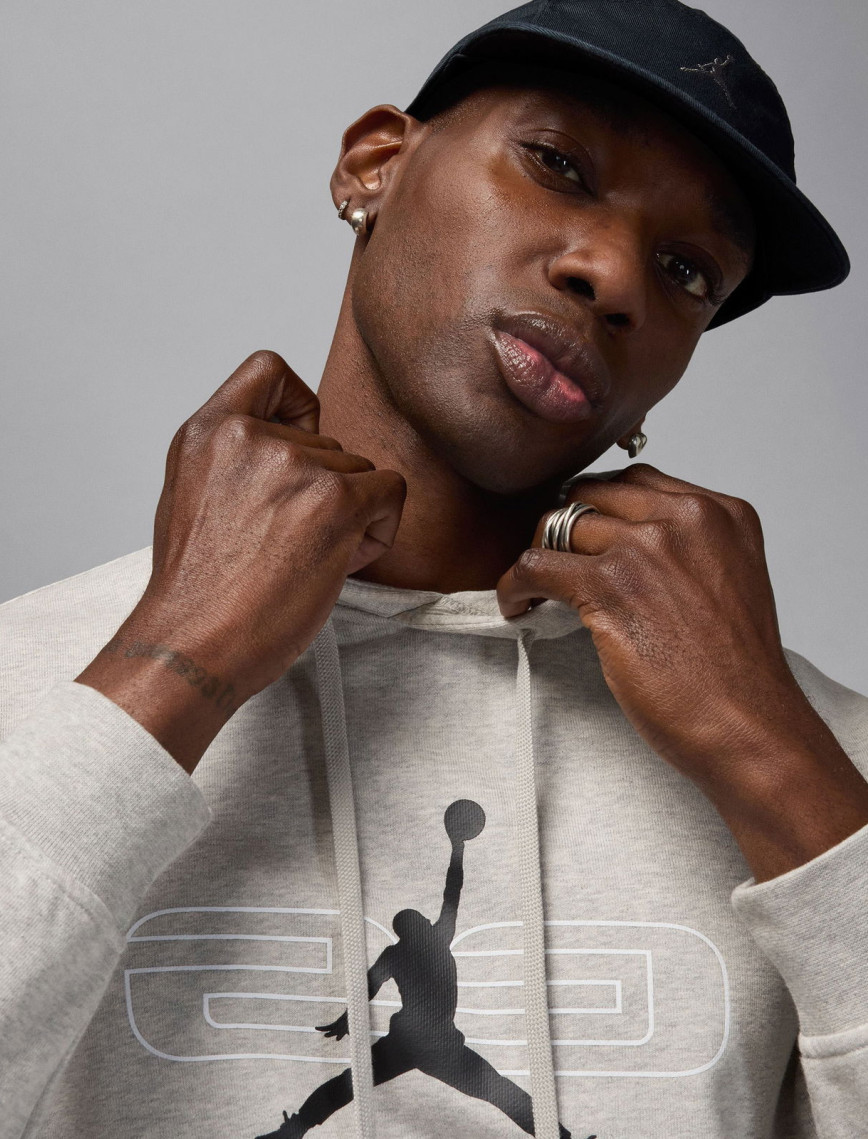 Jordan Sport Crossover Graphic Fleece Erkek Gri Sweatshirt