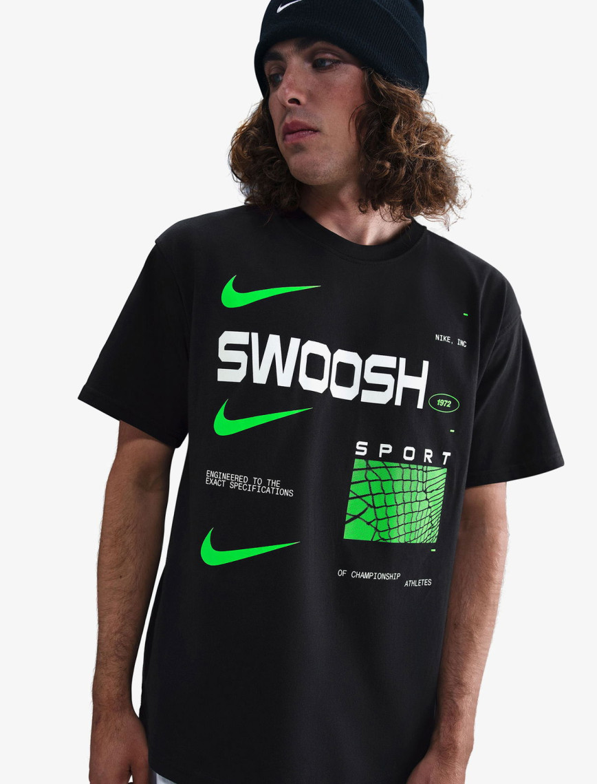 Nike Sportswear M90 Swoosh Sport Erkek Siyah T-Shirt Nike Sportswear M90 Swoosh Sport Erkek Siyah T-Shirt