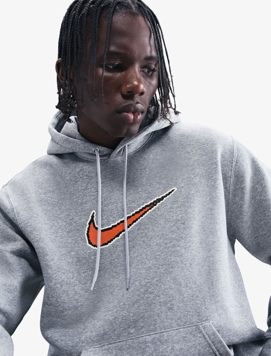 Nike Sportswear Club Neo Varsity Erkek Gri Kapüşonlu Eşofman Üstü Nike Sportswear Club Neo Varsity Erkek Gri Kapüşonlu Eşofman Üstü