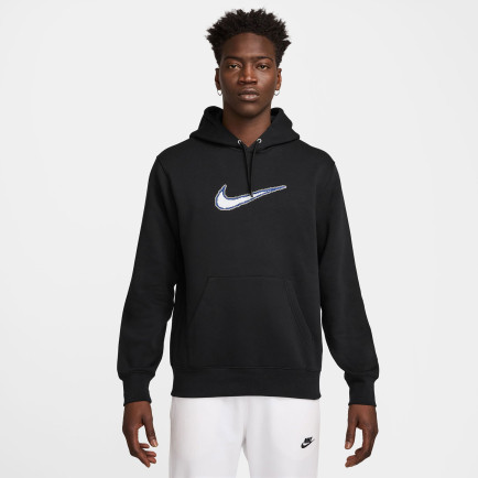 Nike Sportswear Club Neo Varsity Erkek Siyah Kapüşonlu Eşofman Üstü